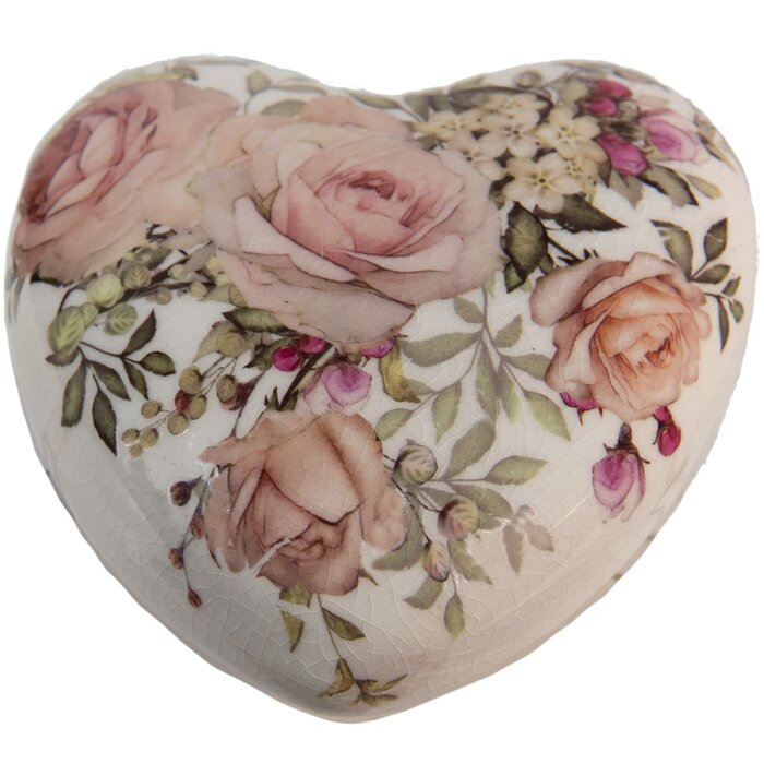 Clayre & Eef 6CE1414 Deco Heart Pink 11x11x4 cm