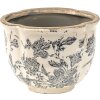 Clayre & Eef 6CE1450S Doniczka do wnętrz szara, beżowa Ø 16x12 cm