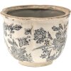 Clayre & Eef 6CE1450S Doniczka do wnętrz szara, beżowa Ø 16x12 cm