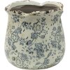 Clayre & Eef 6CE1455M Doniczka do wnętrz szara, beżowa Ø 15x14 cm