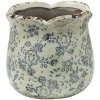 Clayre & Eef 6CE1455M Doniczka do wnętrz szara, beżowa Ø 15x14 cm