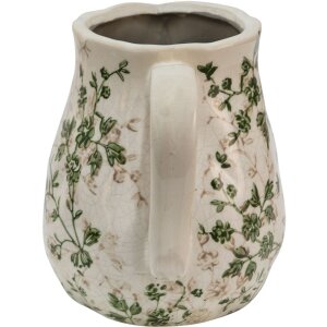 Clayre & Eef 6CE1458M Dzbanek dekoracyjny zielony, brązowy, beżowy 16x13x15 cm