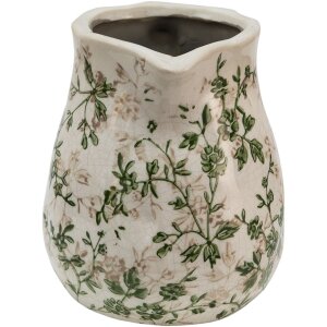 Clayre & Eef 6CE1458M Dzbanek dekoracyjny zielony, brązowy, beżowy 16x13x15 cm