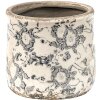 Clayre & Eef 6CE1459S Doniczka wewnętrzna Grey, Beige Ø 12x12 cm