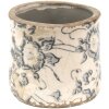 Clayre & Eef 6CE1459XS Doniczka wewnętrzna Grey, Beige Ø 8x7 cm