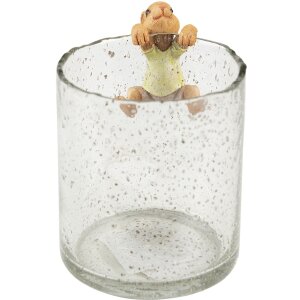 Clayre & Eef 6PR3532 Królik dekoracyjny zielony, brązowy 5x5x9 cm