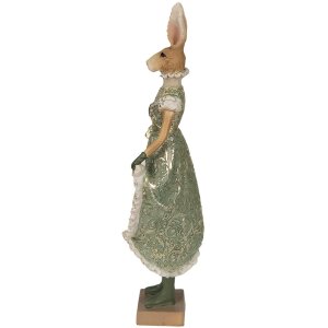 Clayre & Eef 6PR3592 Deco Rabbit Green, Brown, Beige 11x8x33 cm