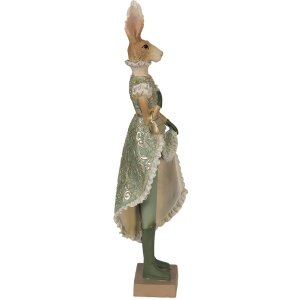 Clayre & Eef 6PR3592 Deco Rabbit Green, Brown, Beige 11x8x33 cm