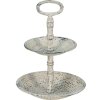 Clayre & Eef 6Y4770 Etażer 2 poziomy Beżowy Ø 19x27 cm