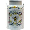 Clayre & Eef 6Y4774 Puszka na mleko Deco biała, żółta Ø 19x28 cm