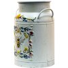 Clayre & Eef 6Y4774 Puszka na mleko Deco biała, żółta Ø 19x28 cm