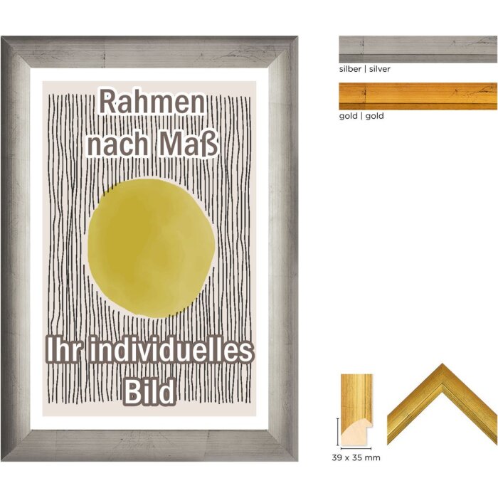 Rama drewniana Walther Almeria 2 rodzaje szkła i rozmiary specjalne