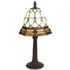 Clayre & Eef 5LL-6273 Lampa stołowa Tiffany Ø 21x39 cm E14-max 1x25W beżowy - brązowy