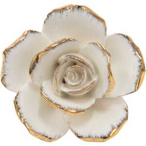 Clayre & Eef 65075 Gałka do drzwi 5x4x5 cm Biała -...
