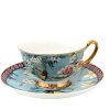 Clayre & Eef 6CE1476 Filiżanka do kawy i spodek 12x10x6 cm - Ø 15x2 cm - 200 ml