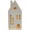 Clayre & Eef 6CE1504 Domek dekoracyjny z diodą LED 8x5x18 cm Beżowy