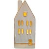 Clayre & Eef 6CE1505 Domek dekoracyjny z diodą LED 7x6x15 cm Beżowy