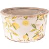 Clayre & Eef 6CE1533L Doniczka dekoracyjna Ø 19x10 cm Żółta