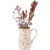 Clayre & Eef 6CE1552L Dzbanek dekoracyjny 21x14x23 cm różowy - beżowy