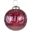 Clayre & Eef 6GL3725 Christmas Ball Ø 7x7 cm Red - Brown Christmas Ball