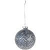 Clayre & Eef 6GL4108 Christmas Tree Ball Ø 8x8 cm (Set of 4) Blue