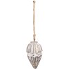Clayre & Eef 6H2281 Ornament dekoracyjny Ø 6x11 cm Beżowy - Brązowy zawieszka