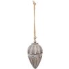 Clayre & Eef 6H2282 Ornament dekoracyjny Ø 6x11 cm Szara zawieszka