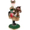 Clayre & Eef 6PR3778 świecznik Dziadek do orzechów 22x15x33 cm zielony - brązowy