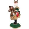 Clayre & Eef 6PR3778 świecznik Dziadek do orzechów 22x15x33 cm zielony - brązowy