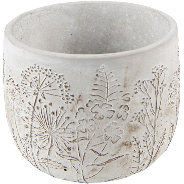 Clayre & Eef 6TE0403S Doniczka Ø 14x11 cm Grey - Beige