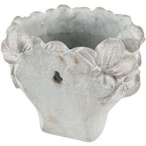 Clayre & Eef 6TE0418S Doniczka 12x9x10 cm Szary - Beżowy