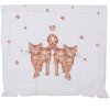 Clayre & Eef CTKCS Ręcznik dla gości 40x66 cm biały - brązowy