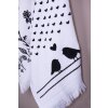 Clayre & Eef CTLBS Ręcznik dla gości 40x66 cm Czarny - Biały
