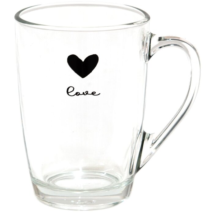 Clayre & Eef LBSGL0010 Szklanka do herbaty 11x8x11 cm - 300 ml Czarna