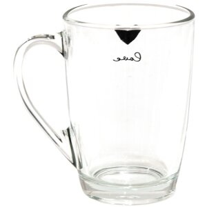 Clayre & Eef LBSGL0010 Szklanka do herbaty 11x8x11 cm - 300 ml Czarna