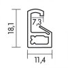 Effect Rama Plastikowa 50x60 cm czerwony szkło czyste profil półokrągły stabilny