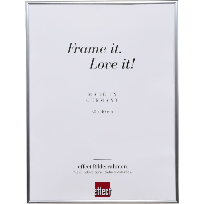 Efektowa plastikowa rama Art silver 50x65 cm przezroczyste szkło