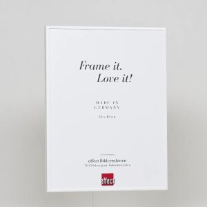 Efektowa aluminiowa ramka na zdjęcia Quadro 25x35 cm biała przezroczysta szklana pusta komora