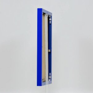 Efektowa aluminiowa ramka na zdjęcia Quadro 25x35 cm niebieskie przezroczyste szkło stabilne wymiarowo