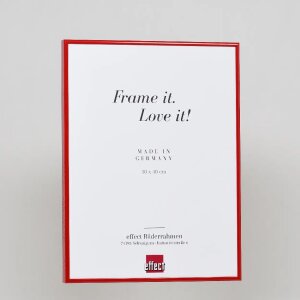 Efektowa aluminiowa rama do zdjęć Quadro 25x35 cm czerwona przezroczysta szklana pusta komora profil