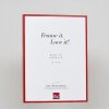 Efektowa aluminiowa rama do zdjęć Quadro 25x35 cm czerwona przezroczysta szklana pusta komora profil