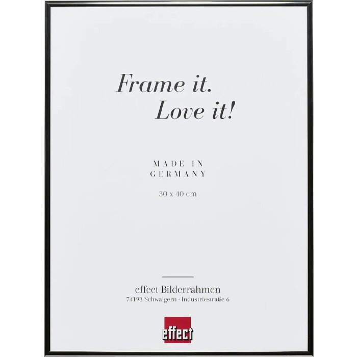 Efektowa aluminiowa ramka na zdjęcia Quadro 25x35 cm antyczne srebro przezroczyste szkło