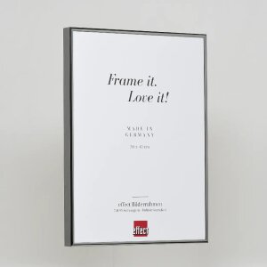 Efektowa aluminiowa ramka na zdjęcia Quadro 25x35 cm antyczne srebro przezroczyste szkło
