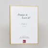Efektowa aluminiowa ramka na zdjęcia Quadro 30x30 cm złote przezroczyste szkło
