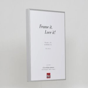 Efektowa aluminiowa rama do zdjęć Quadro 30x40 cm srebrne przezroczyste szkło