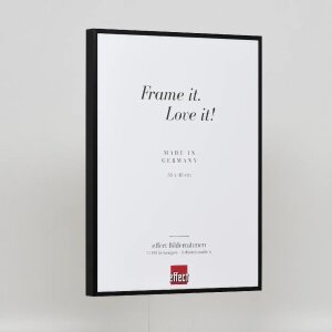 Efektowa aluminiowa rama do zdjęć Quadro 30x40 cm czarne przezroczyste szkło