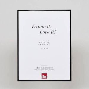 Efektowa aluminiowa rama do zdjęć Quadro 50x70 cm czarna, przezroczyste szkło o wysokim połysku