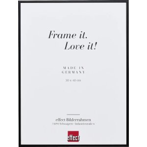 Efektowa aluminiowa rama do zdjęć Quadro 50x75 cm czarne przezroczyste szkło