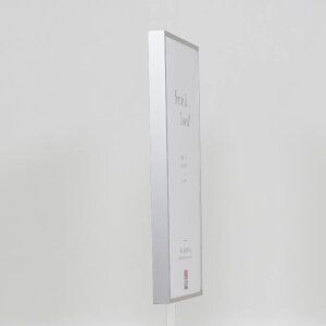 Efektowa aluminiowa rama do zdjęć Quadro 60x60 cm srebrne przezroczyste szkło