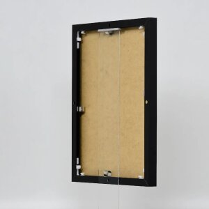 Efektowa aluminiowa rama do zdjęć Quadro 60x60 cm czarne przezroczyste szkło